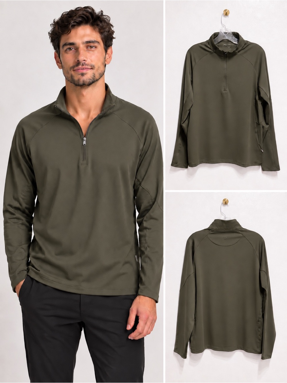 7 Diamonds A-Game Men's Quarter Zip Performance Pullover Size Medium